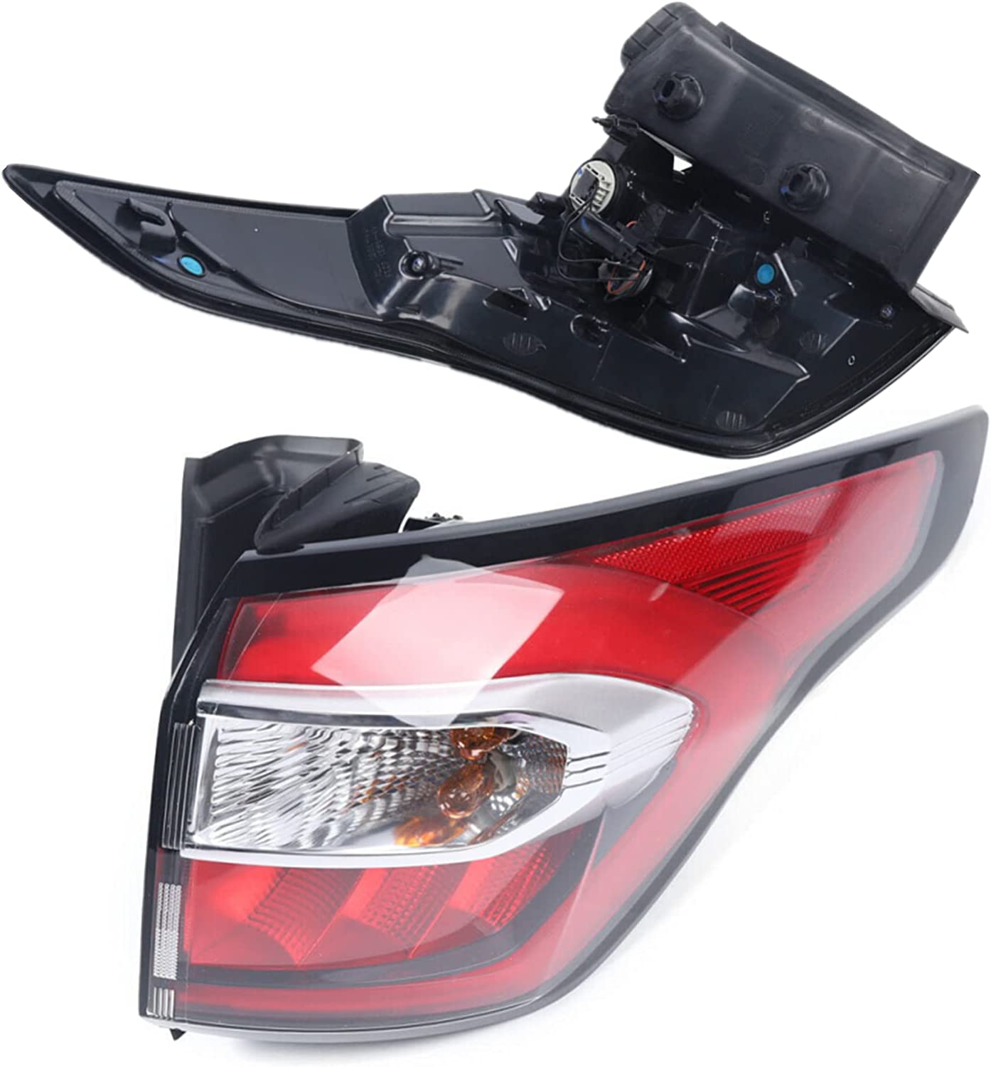 DENEST Tail Lights Assembly with Bulbs Fits for 2017 2018 2019 Ford Escape Kuga Rear Tail Lights Brake Stop Lamps Replacement
